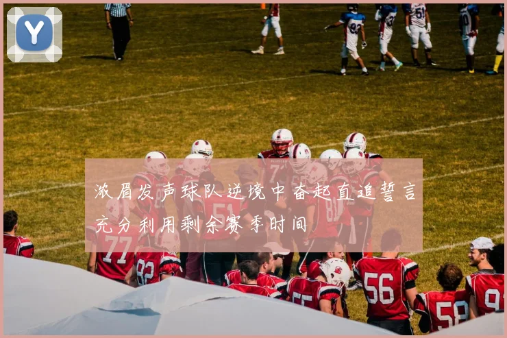 浓眉发声球队逆境中奋起直追誓言充分利用剩余赛季时间